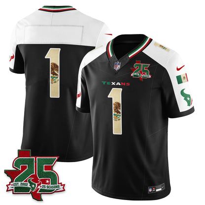 Houston Texans 25 Seasons Mexico Style Vapor Jersey - Stitched