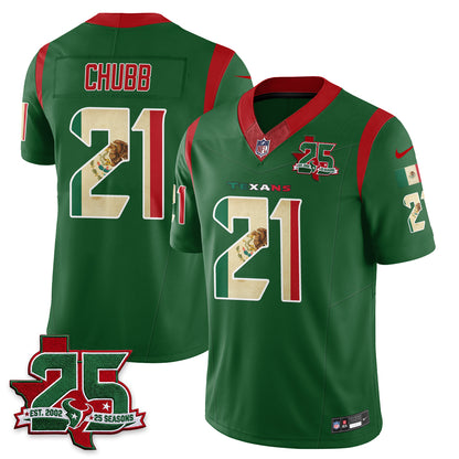 Houston Texans 25 Seasons Mexico Style Vapor Jersey - Stitched