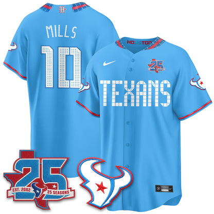 Houston Texans 2026 Rivalries Baseball Vapor Jersey - Stitched