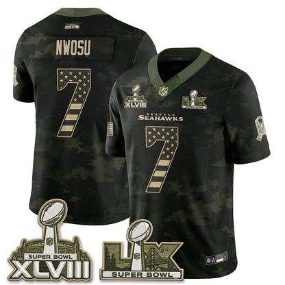 Seattle Seahawks 2026 Salute to Service Edition Vapor Jersey V2- Stitched