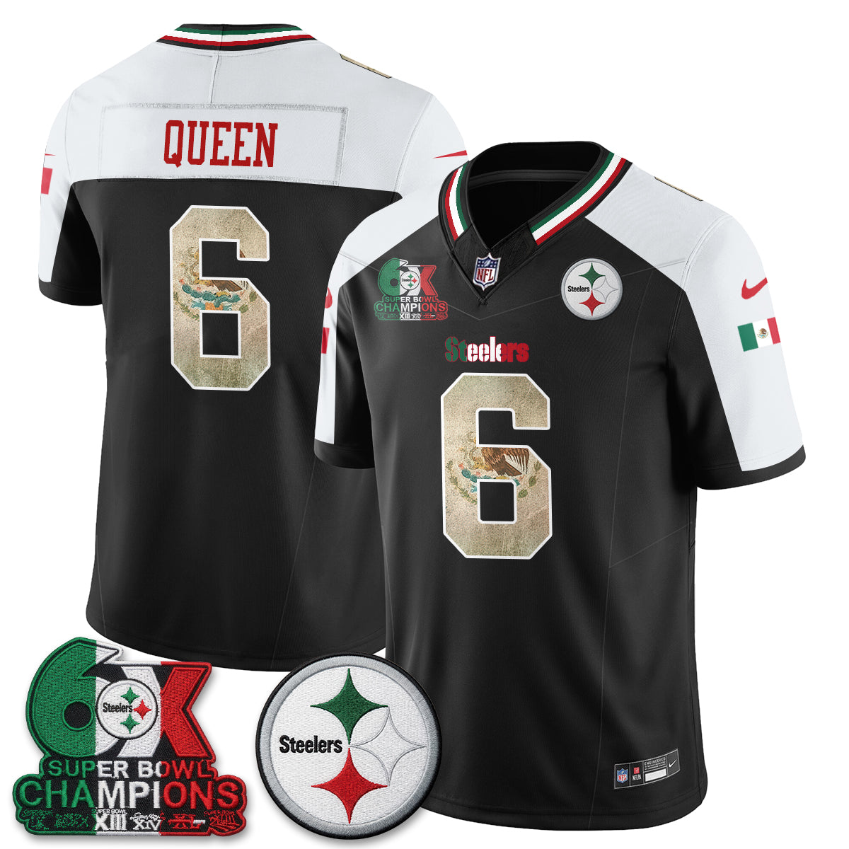 Pittsburgh Steelers Mexico Edition Vapor Jersey - Stitched