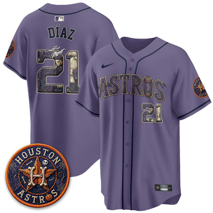 Houston Astros Nightmare Vapor Limited Jersey - Stitched