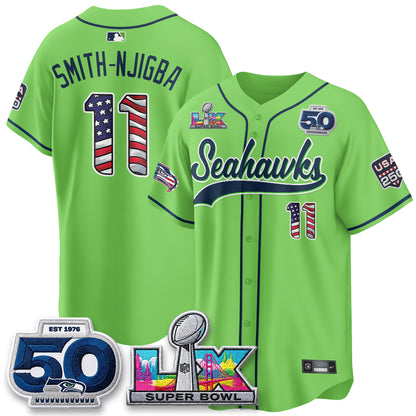 SEA SB LX Champs America Edition Vapor Baseball Jersey - Stitch