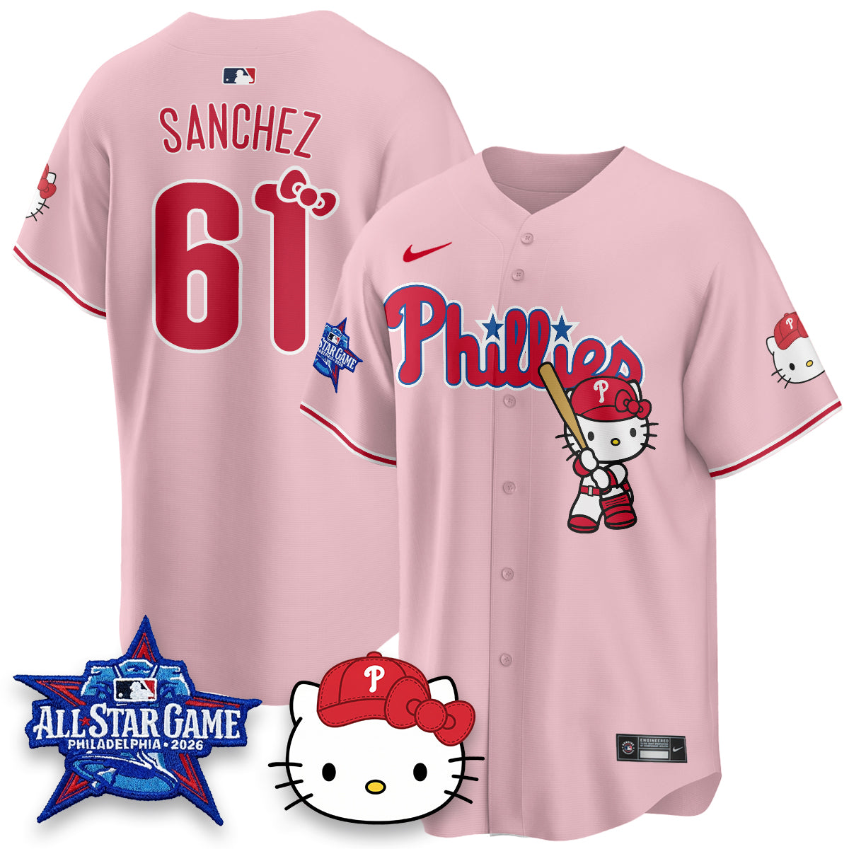 Philadelphia Phillies x Meow Kitty Vapor Limited Jersey V2- Stitched