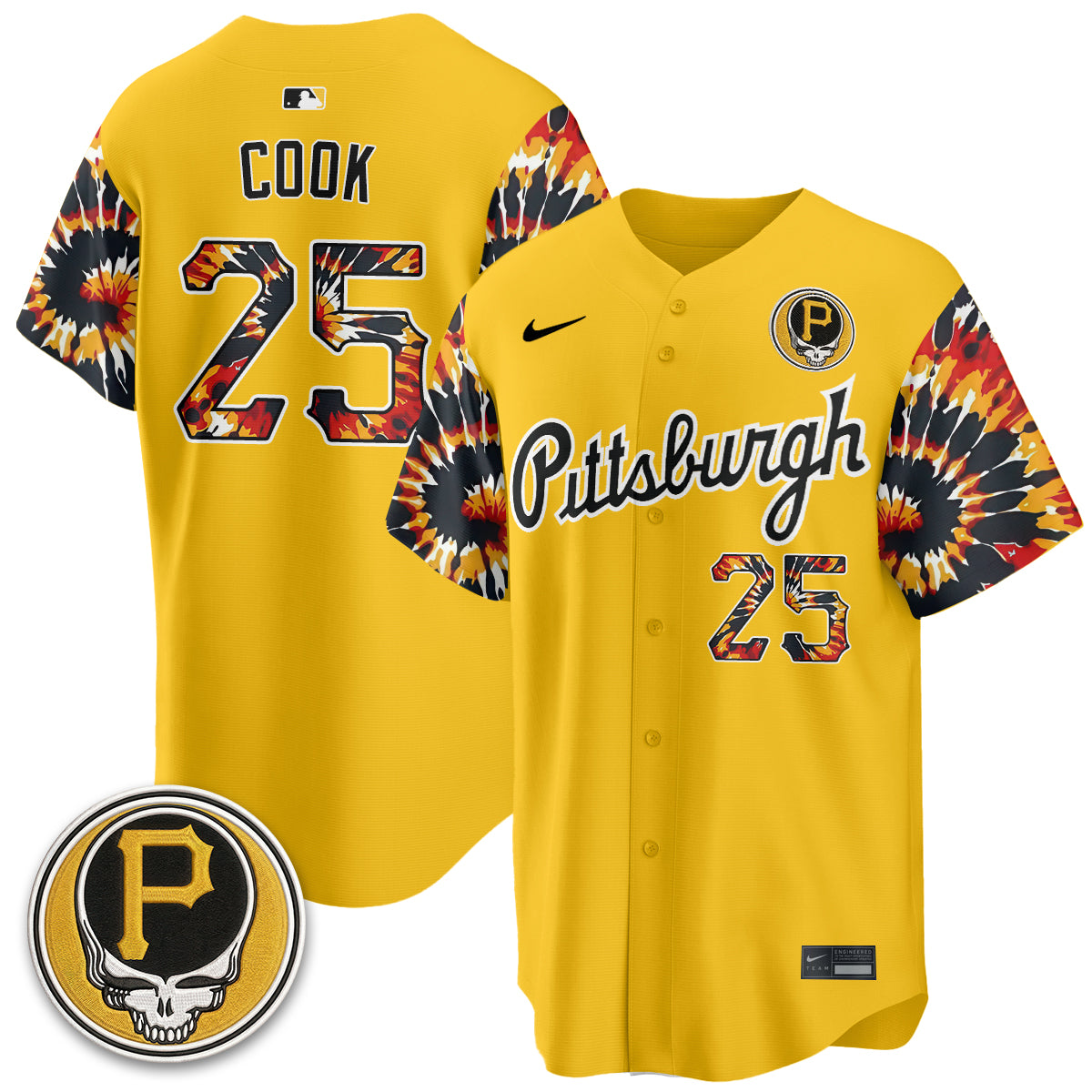 Pittsburgh Pirates x Grateful Dead Vapor Limited Jersey - Stitched