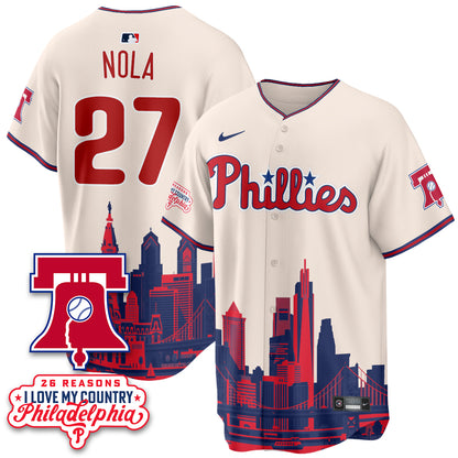 Philadelphia Phillies "26 Reasons I Love My Country" Edition Vapor Jersey - Stitched