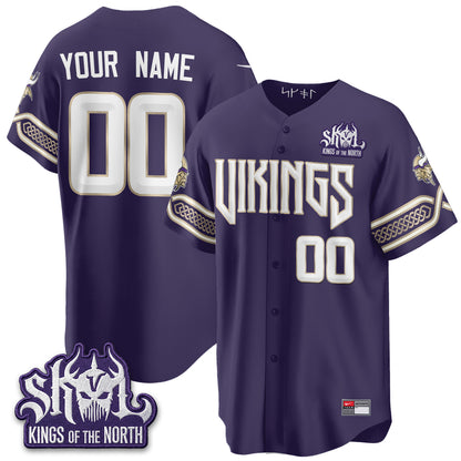 Minnesota Vikings 2026 Rivalries Edition Baseball Vapor Custom Jersey - Stitched