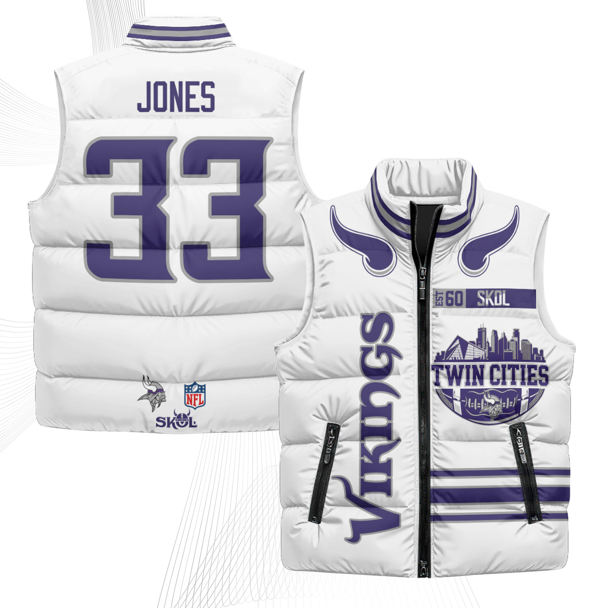 MIN Twin City Puffer Vest - Printed