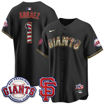 San Francisco Giants2026 Independence Day USA Jersey - All Stitched