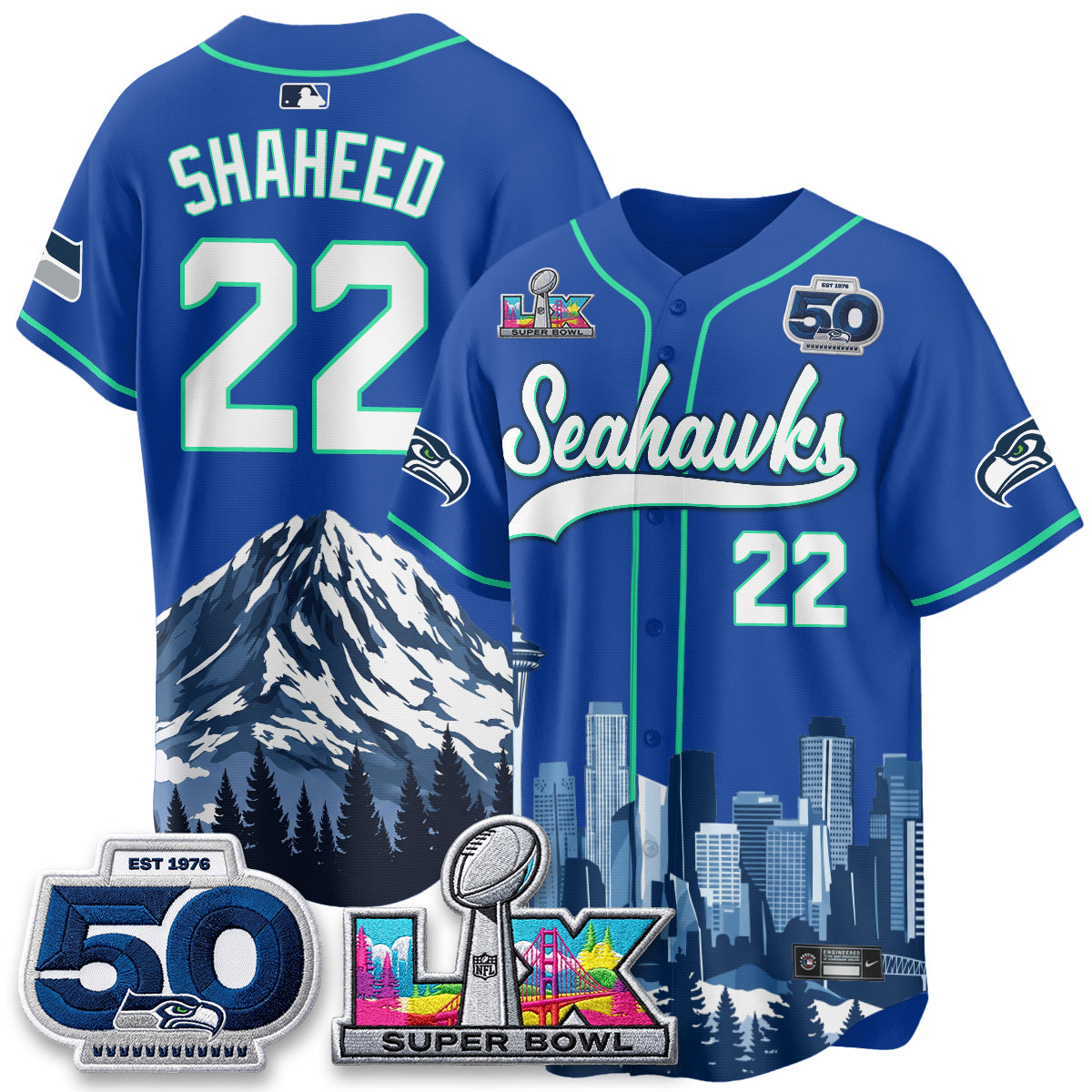 Seattle Seahawks City Edition Vapor Baseball Jersey - Stitch