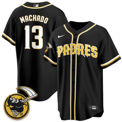 San Diego Padres x Grim Reaper Vapor Jersey - Stitched