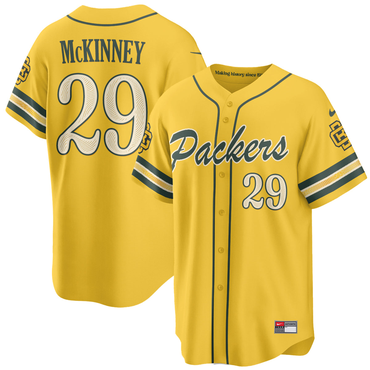 Green Bay Packers 2026 Rivalries Baseball Vapor Jersey - Stitched
