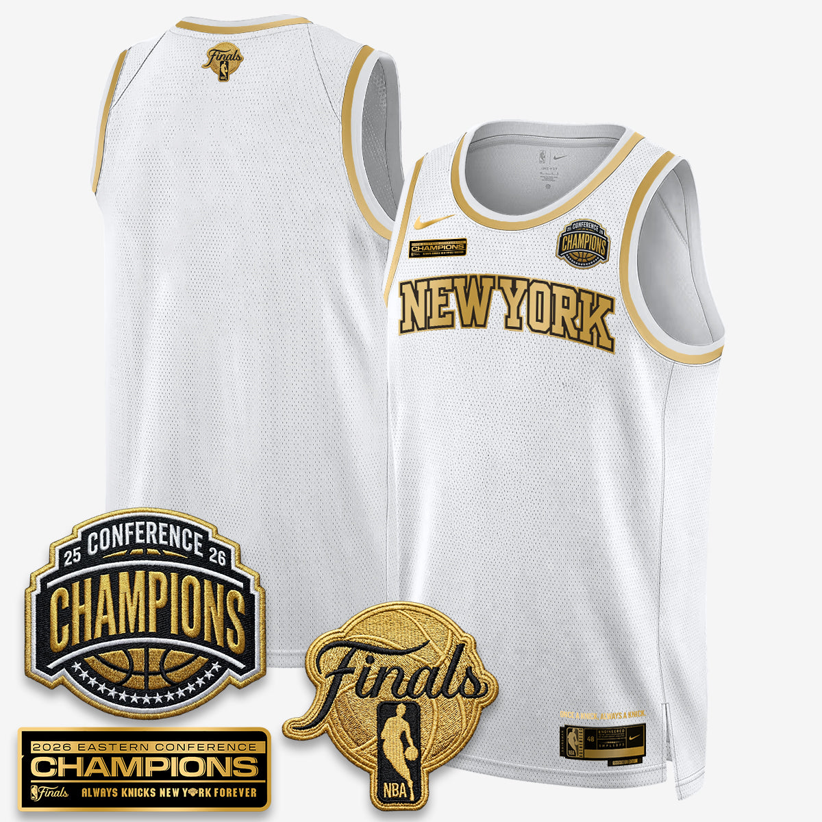 NYK 2026 NBA Eastern Conference Champions Vapor Jersey - Stitched n6