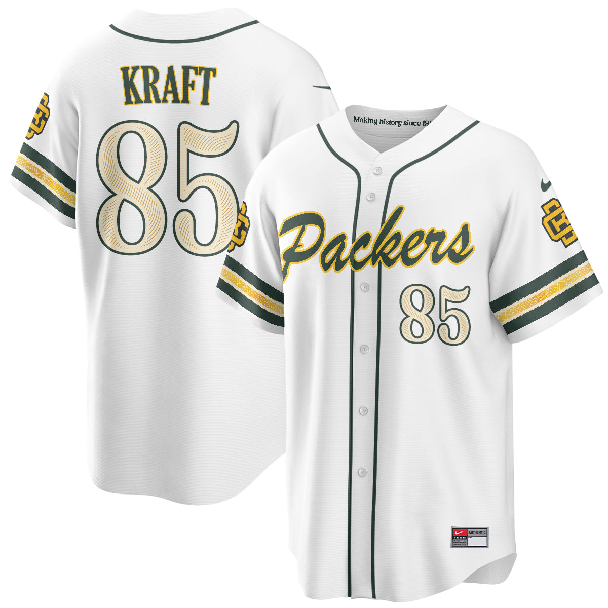 Green Bay Packers 2026 Rivalries Baseball Vapor Jersey - Stitched