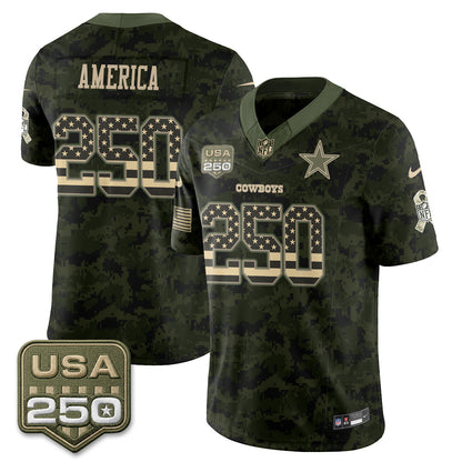 DAL 2026 Salute to Service Edition Vapor Jersey - Stitched