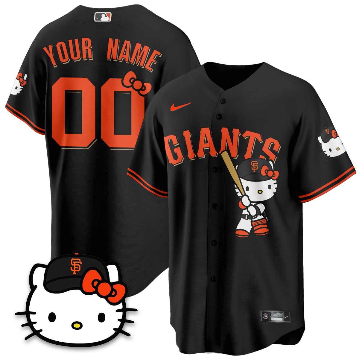 San Francisco Giants x Meow KT Vapor Custom Jersey - Stitched