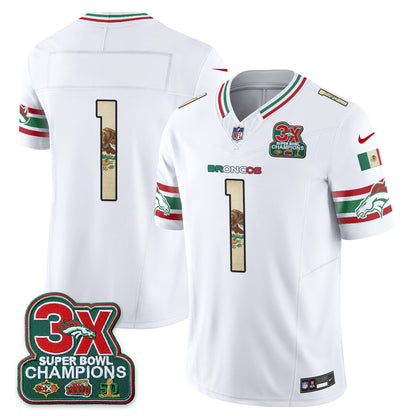 Denver Broncos Mexico Edition Vapor Jersey - Stitched