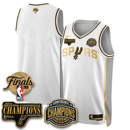 SAS 2026 NBA Western Conference Champions Vapor Jersey - Stitched N5