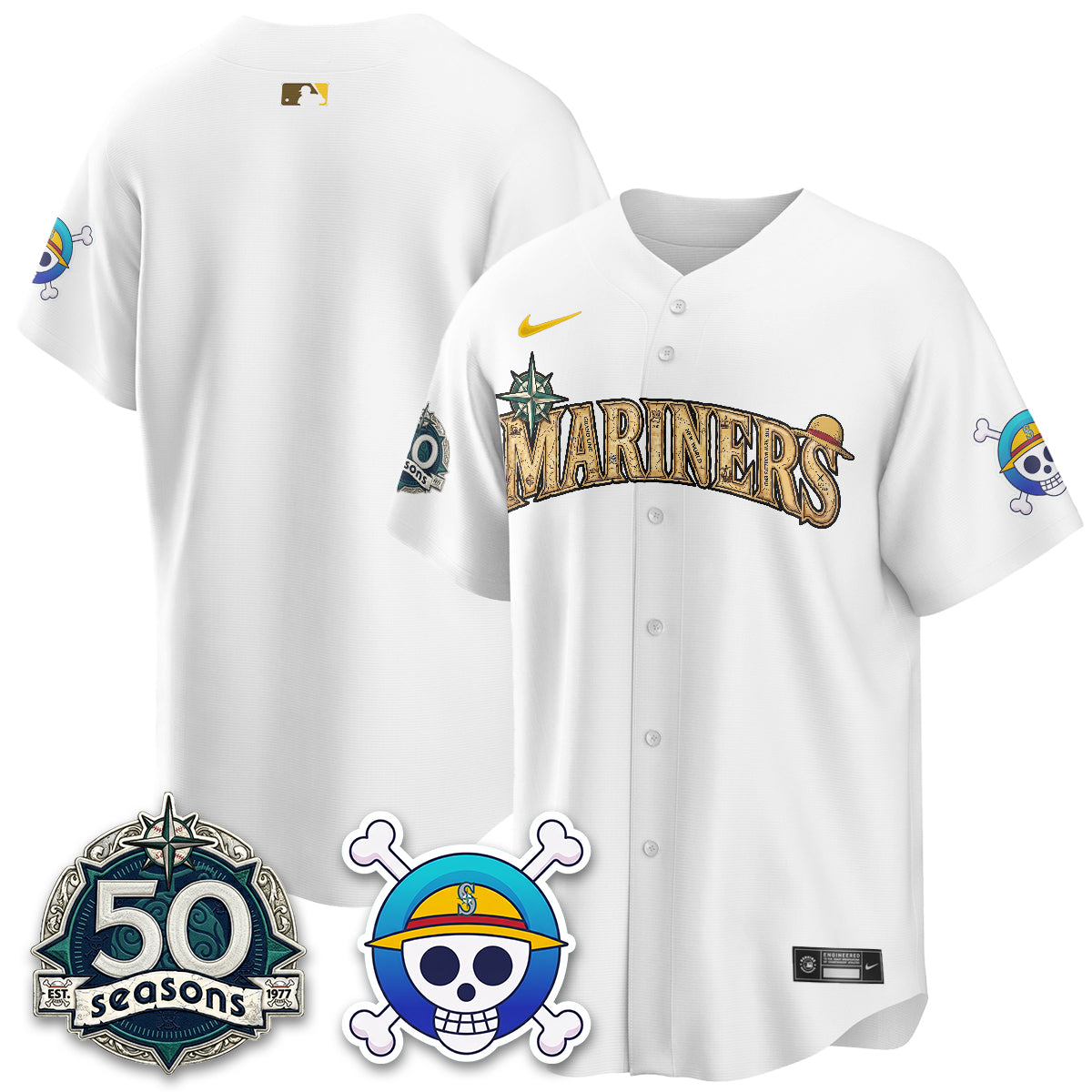 Seattle Mariners OP Japanese Cartoon Vapor Limited Jersey - Printed