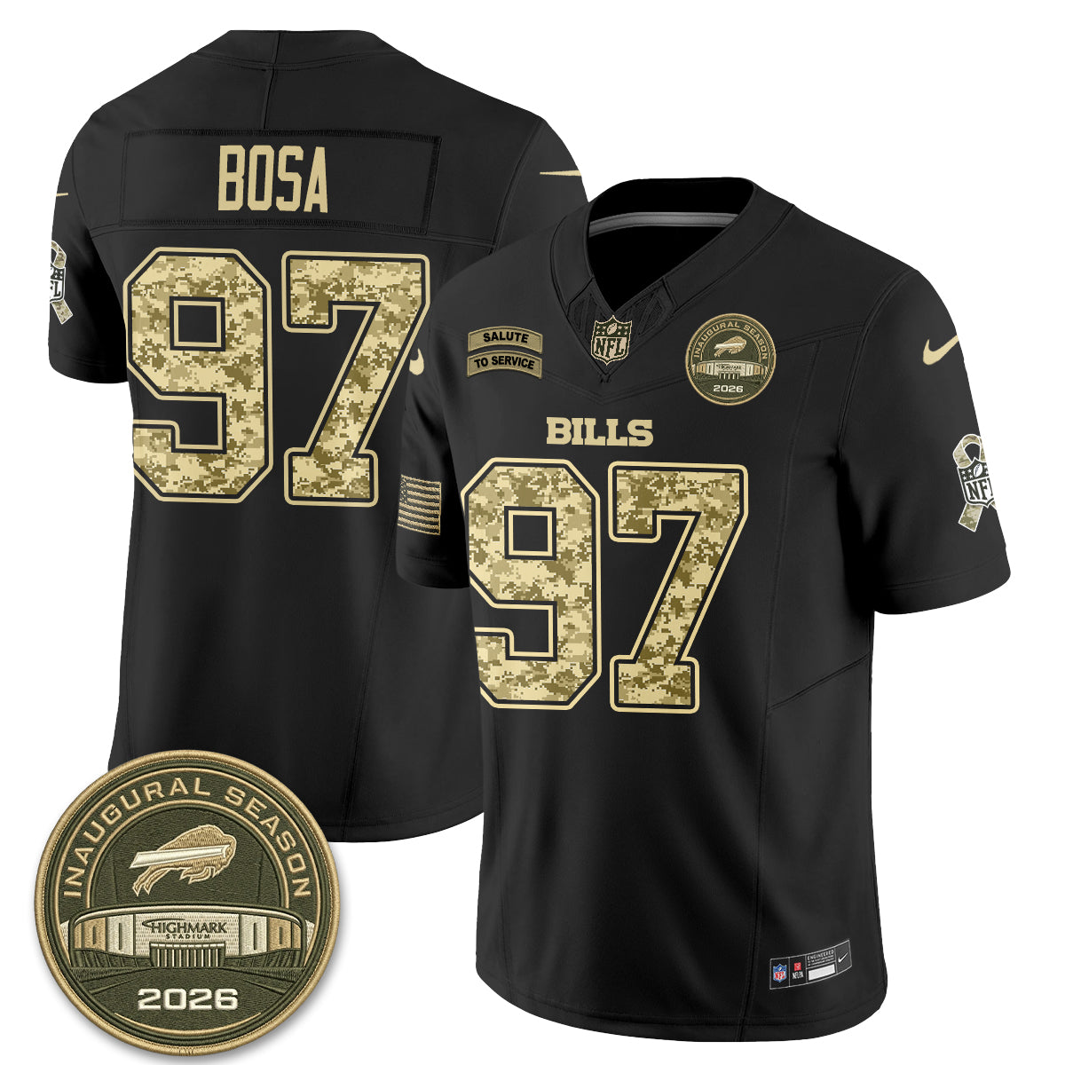 Buffalo Bills 2026 Salute to Service Edition Vapor Jersey V2- Stitched