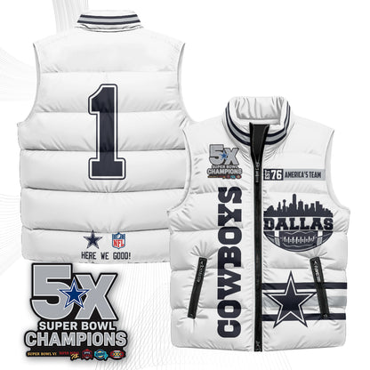 DAL "America's Team" Puffer Vest - Printed