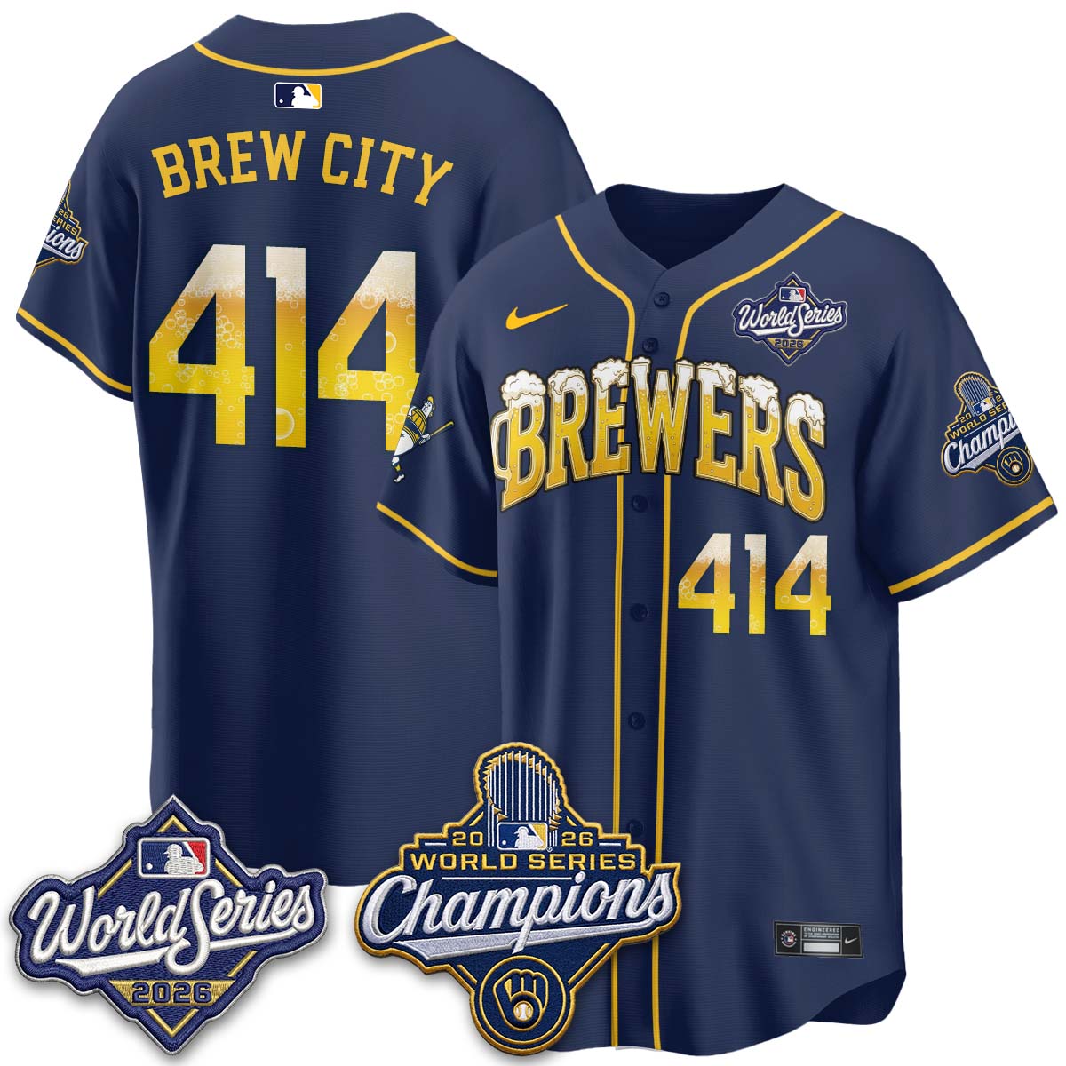MIL "Pitcher & Pint" 2026 WS Champions Vapor Jersey - Stitched
