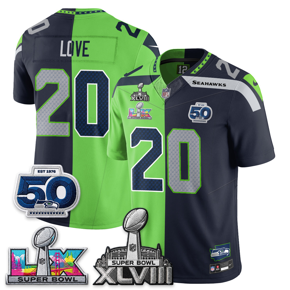SEA SB LX Champs Split Edition Vapor Jersey - Stitch