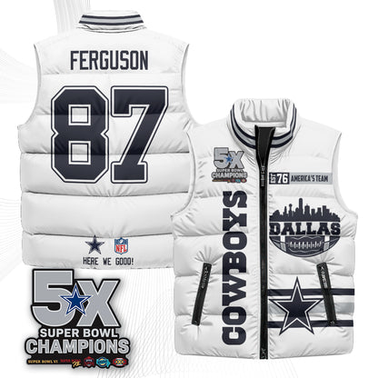 DAL "America's Team" Puffer Vest - Printed