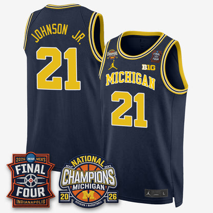 MICH Basketball National Champions Big Text Limited Vapor Jersey - All Stitched