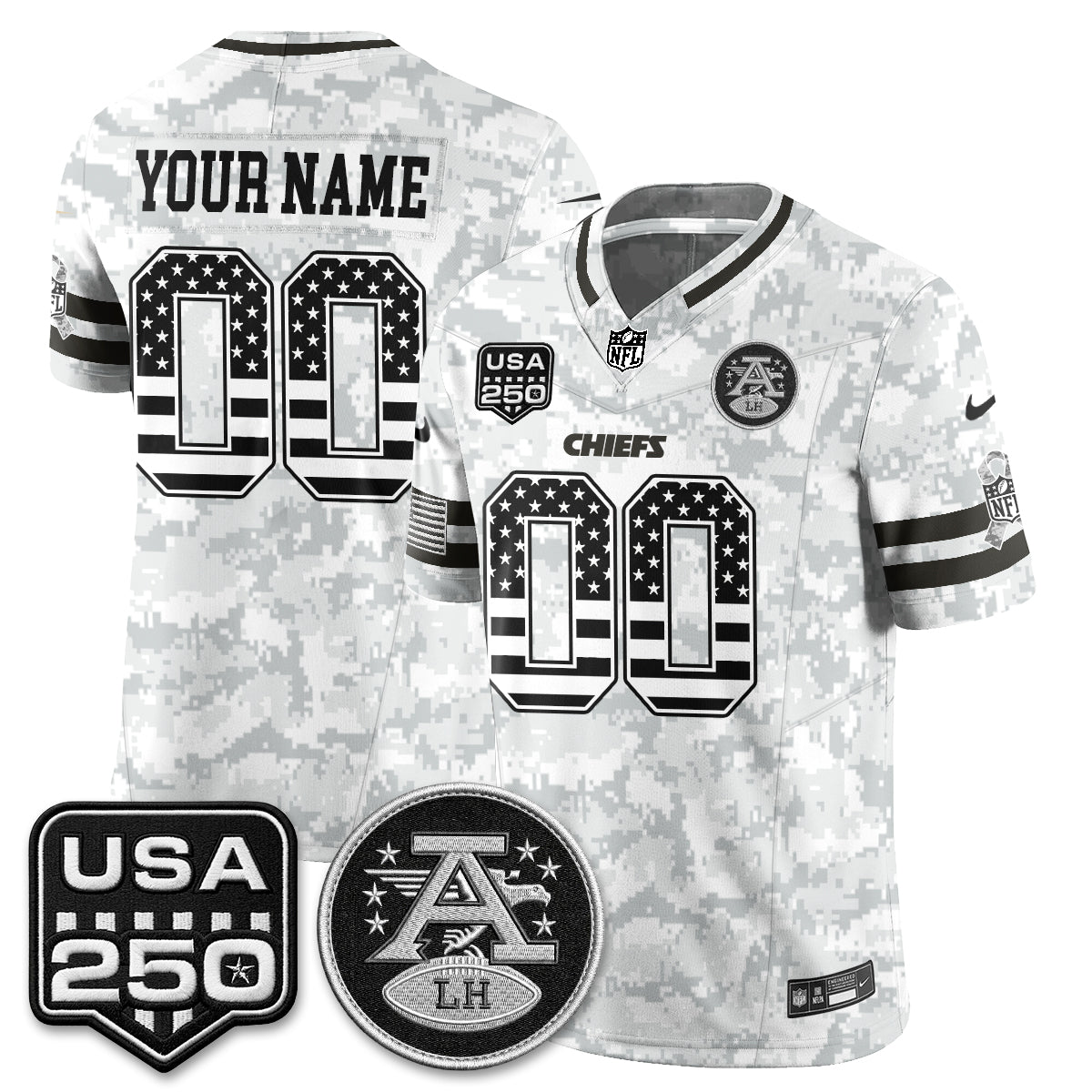 Kansas City Chiefs 2026 Salute to Service Vapor Custom Jersey - Stitched