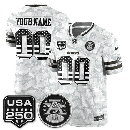 Kansas City Chiefs 2026 Salute to Service Vapor Custom Jersey - Stitched