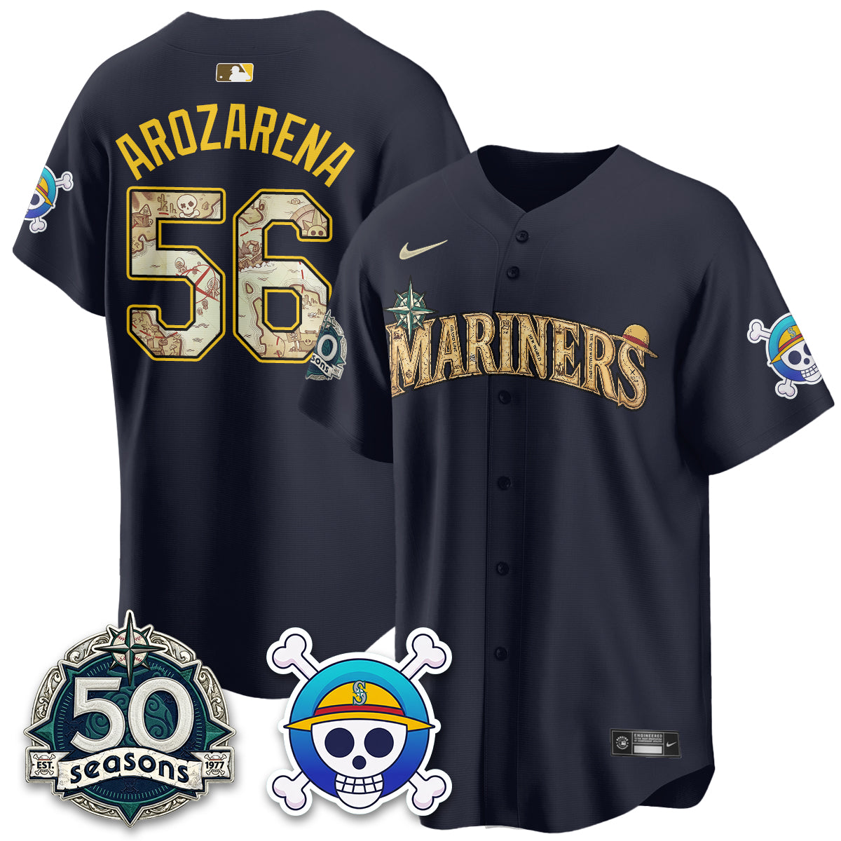 Seattle Mariners OP Japanese Cartoon Vapor Limited Jersey - Printed