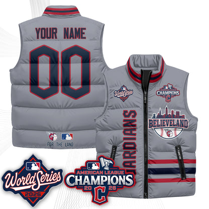 CLE 2026 AL Champions Custom Puffer Vest - Printed