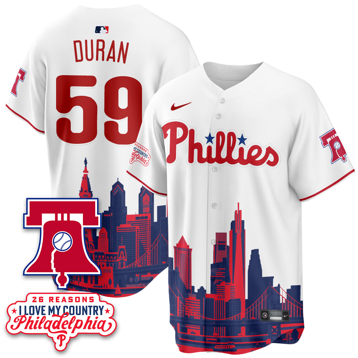 Philadelphia Phillies "26 Reasons I Love My Country" Edition Vapor Jersey - Stitched