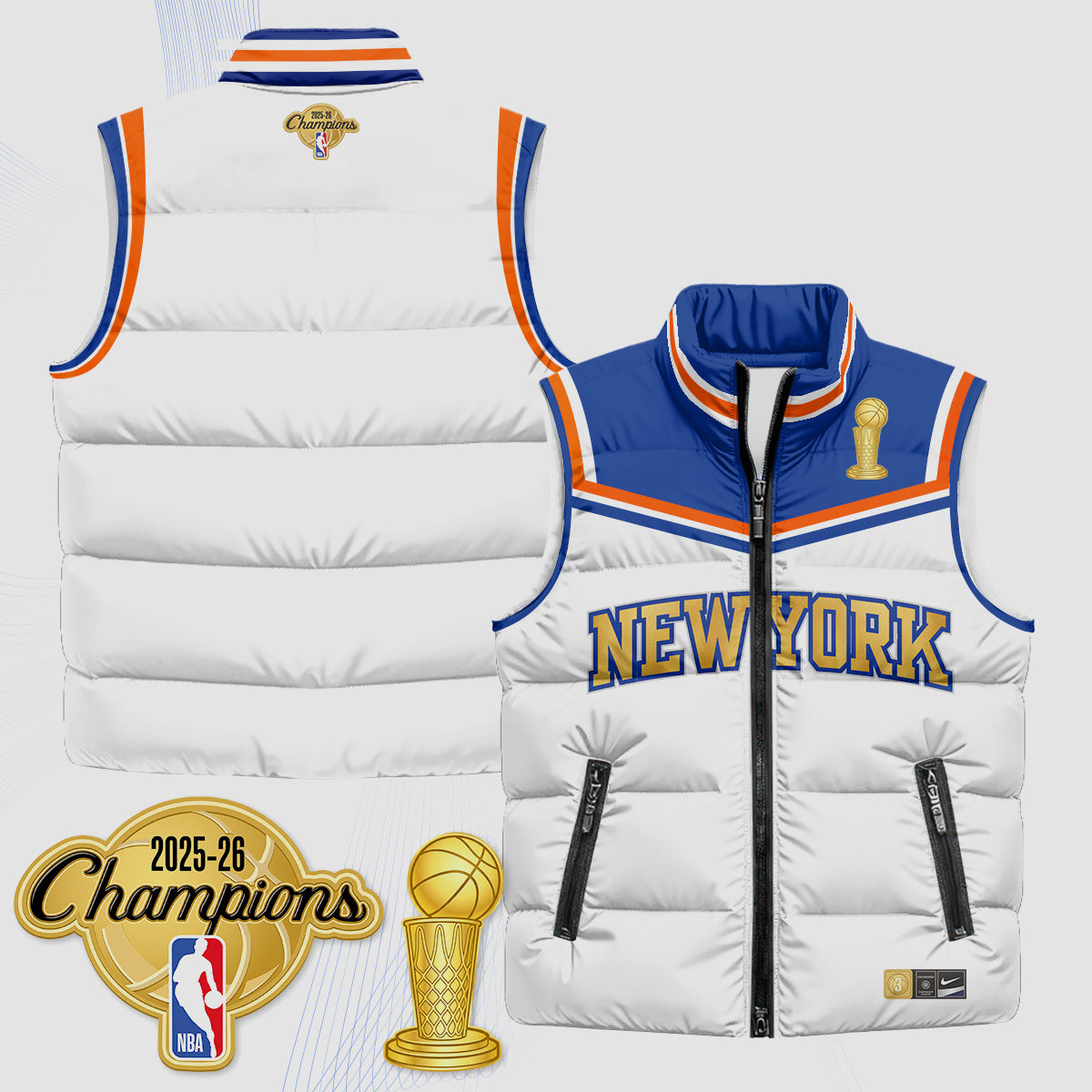 NYK Champions Night Puffer Vest - Printed
