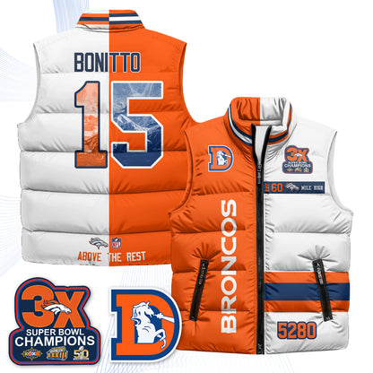 DEN "Mile High" Puffer Vest - Printed