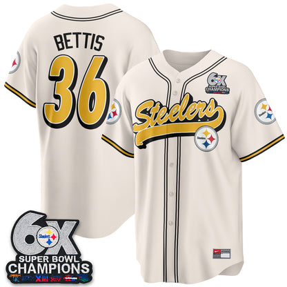 Pittsburgh Steelers 6x SBowl Baseball Vapor Jersey - Stitched
