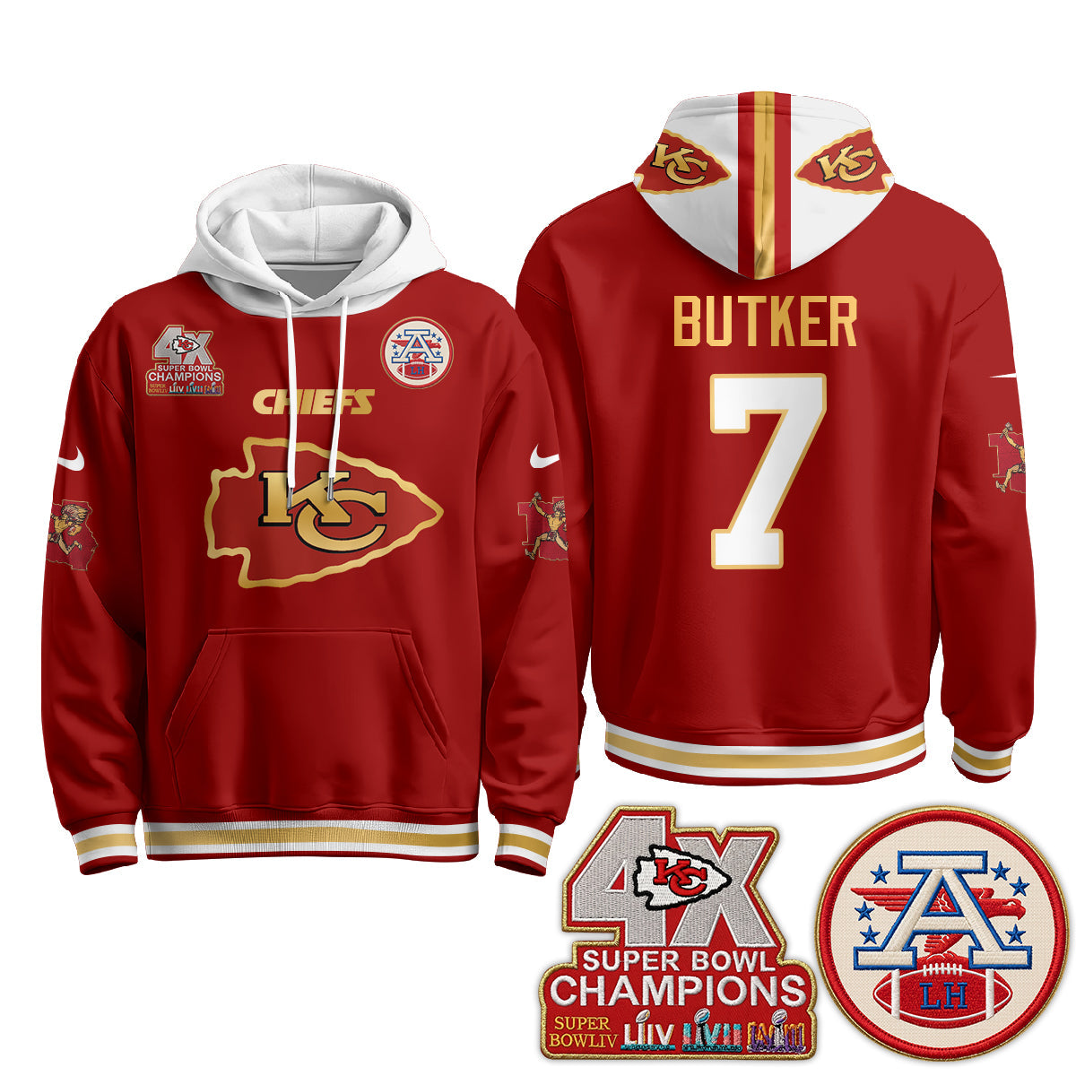 KC 4X Champs Gold Edition Fleece Hoodie - Printed