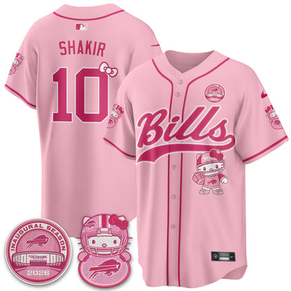 Buffalo Bills x Meow  Vapor Baseball Jersey - Stitched