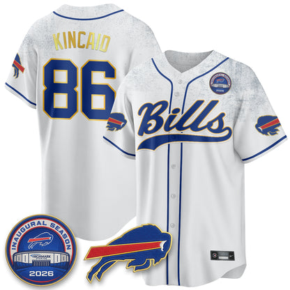 Buffalo Bills 2026 Gold Trim Baseball Edition Vapor Jersey - Stitched