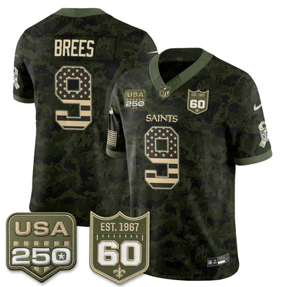 New Orleans Saints 2026 Salute to Service Vapor Jersey - Stitched