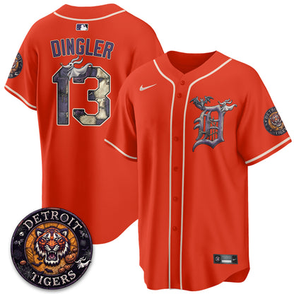 Detroit Tigers Nightmare Edition Vapor Limited Jersey - Stitched
