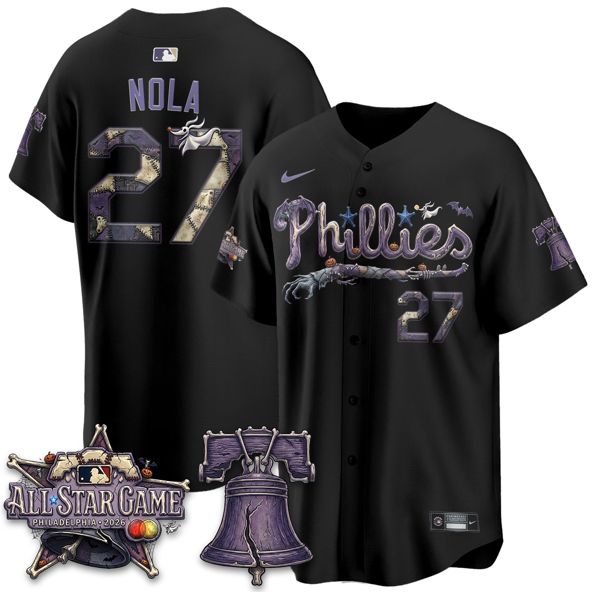 Philadelphia Phillies Nightmare Edition Vapor Jersey - Printed