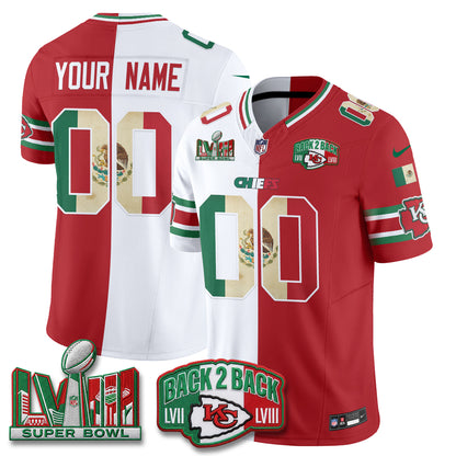 KC Mexico Split Edition Vapor Custom Jersey - Stitched