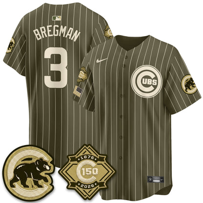 CHC New Era Olive 2026 Armed Forces Day Jersey -All Stitched