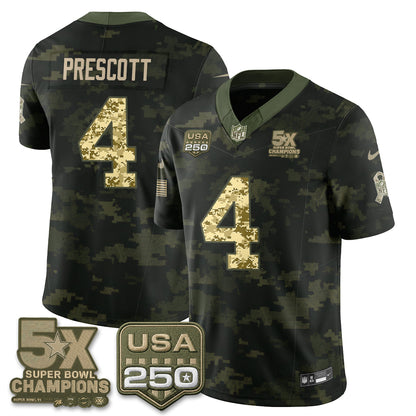 Dallas Cowboys 2026 Salute to Service Edition Vapor Jersey V2- Stitched