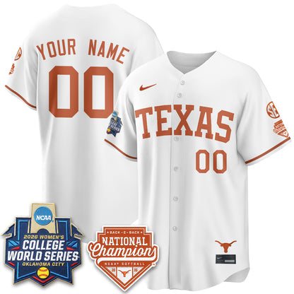 TEX Softball 2026 World Series (WCWS) Vapor Premier Limited Custom Jersey - B2B Champs - Stitched