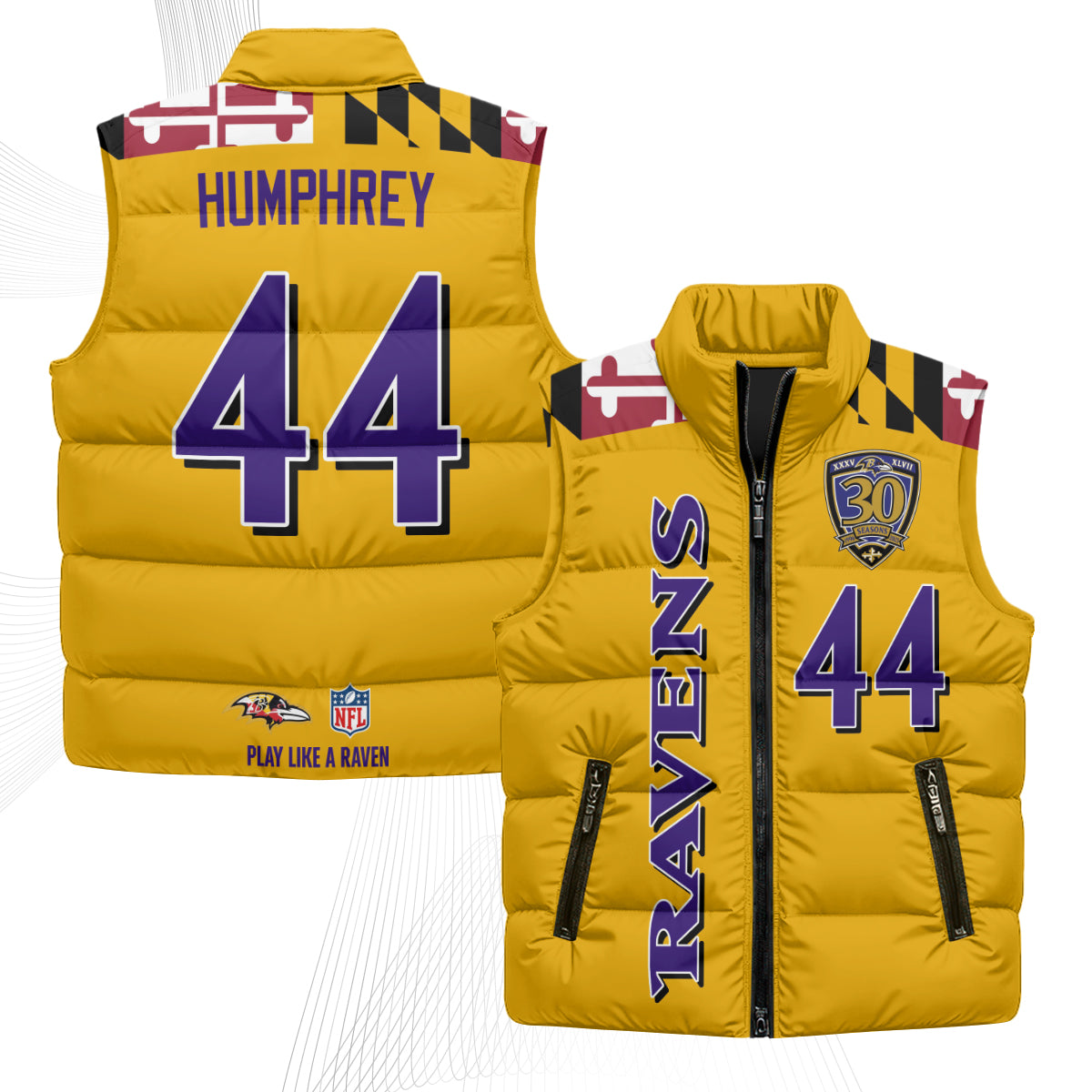 BAL Maryland Puffer Vest - Printed
