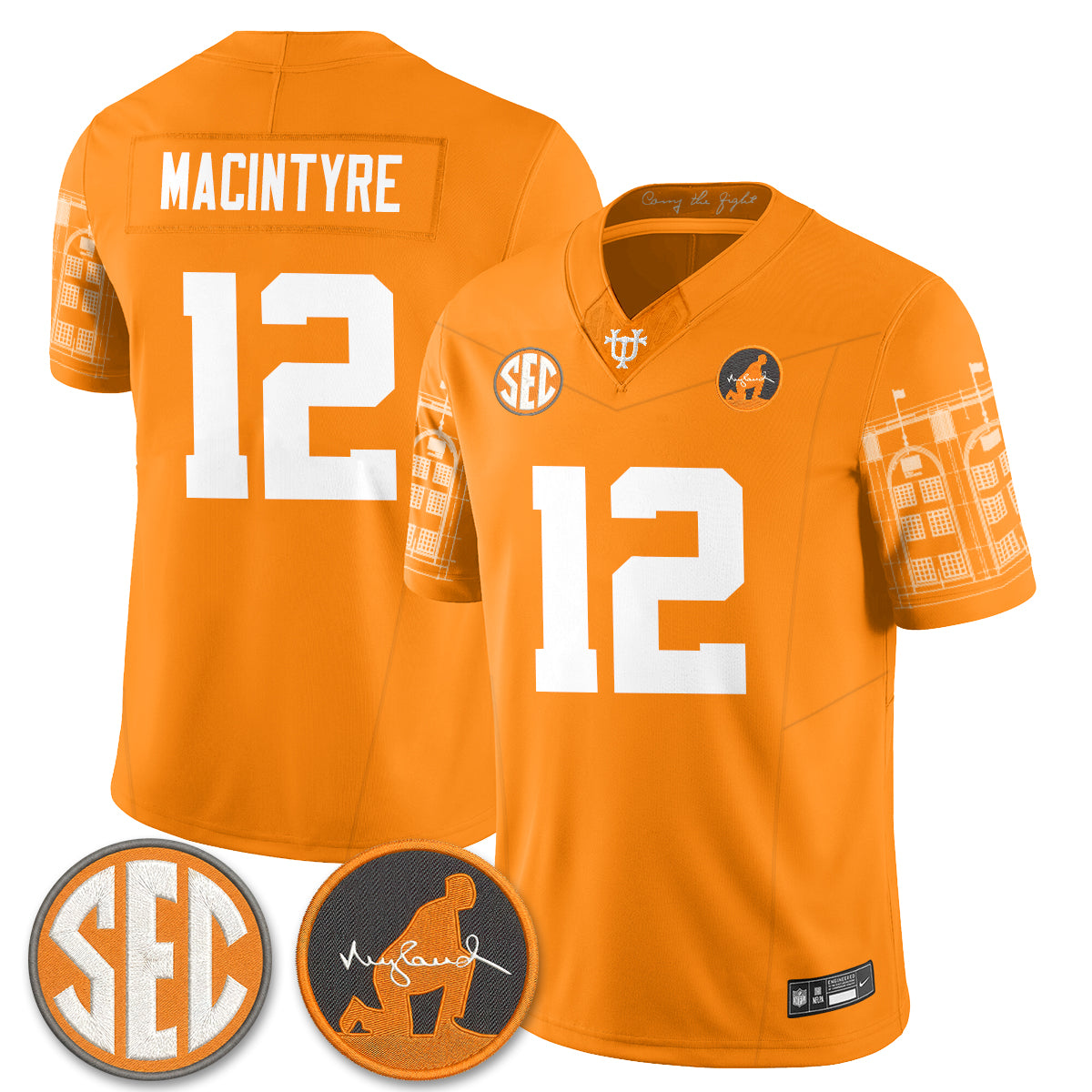 Tennessee Volunteers Built from Legacy Jersey - Stitched