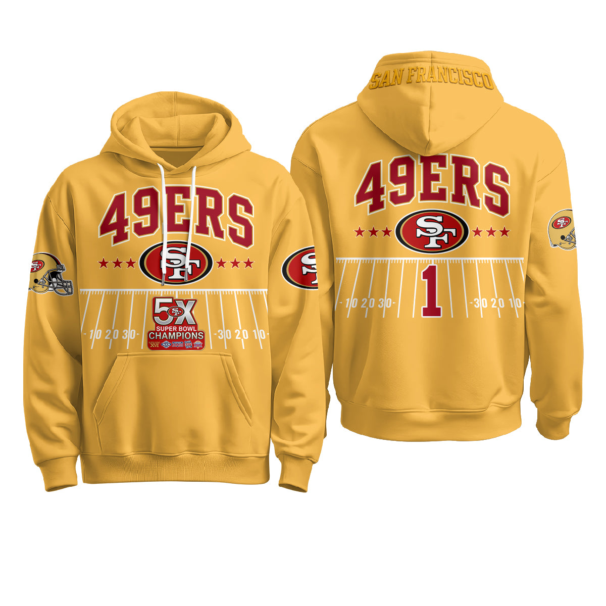 SF 5X SB Fleece Hoodie - Printed